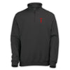 1/4 Zip Casual Office Sweatshirt - Red Print