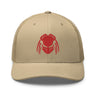 Pred Head Trucker Cap - Red