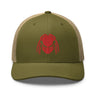 Pred Head Trucker Cap - Red