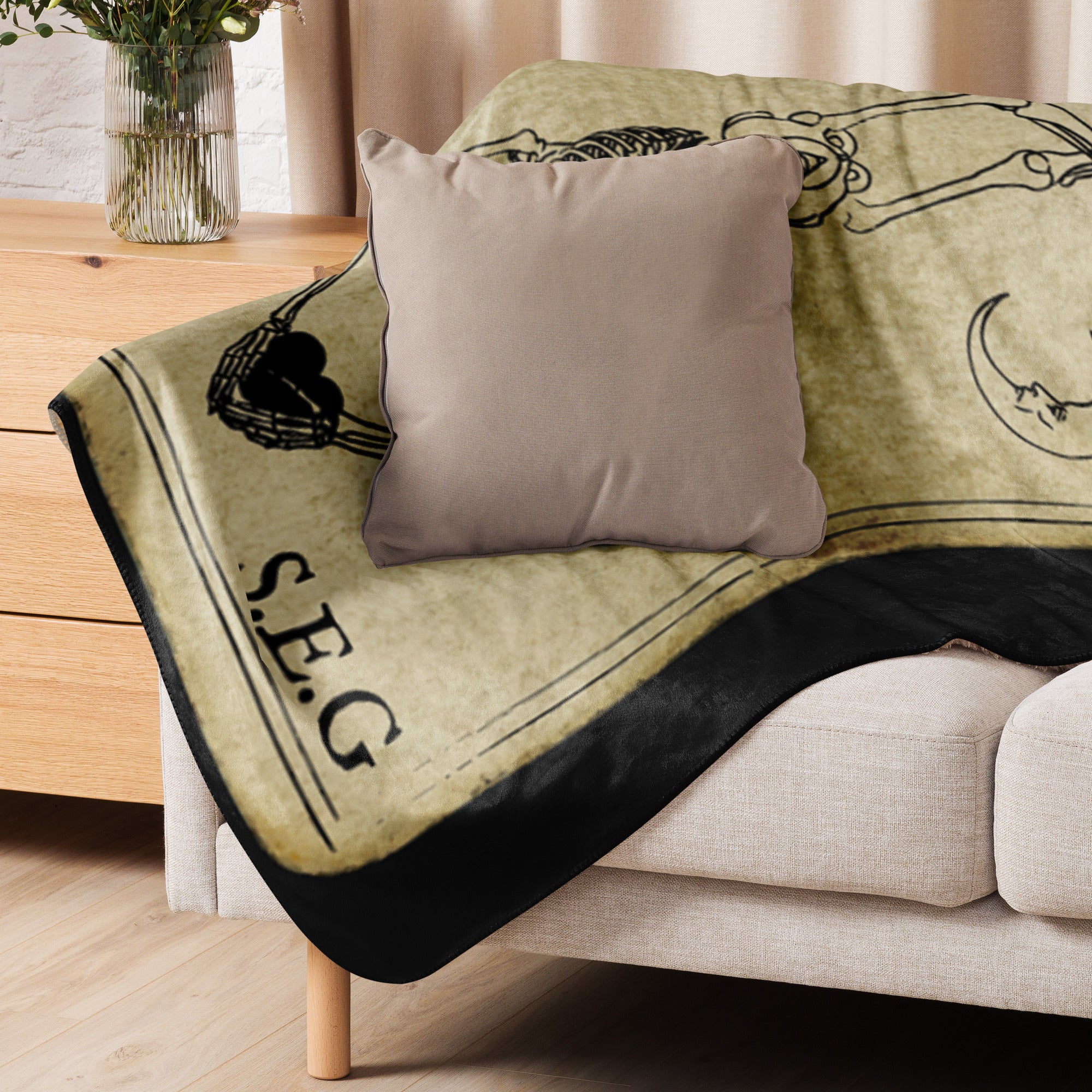 Tarot Hanged Man Sherpa Blanket – Sin Eaters Guild