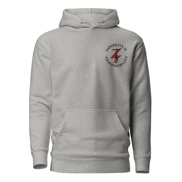 Capability Is Responsibility Hoodie - Black/Red – Sin Eaters Guild