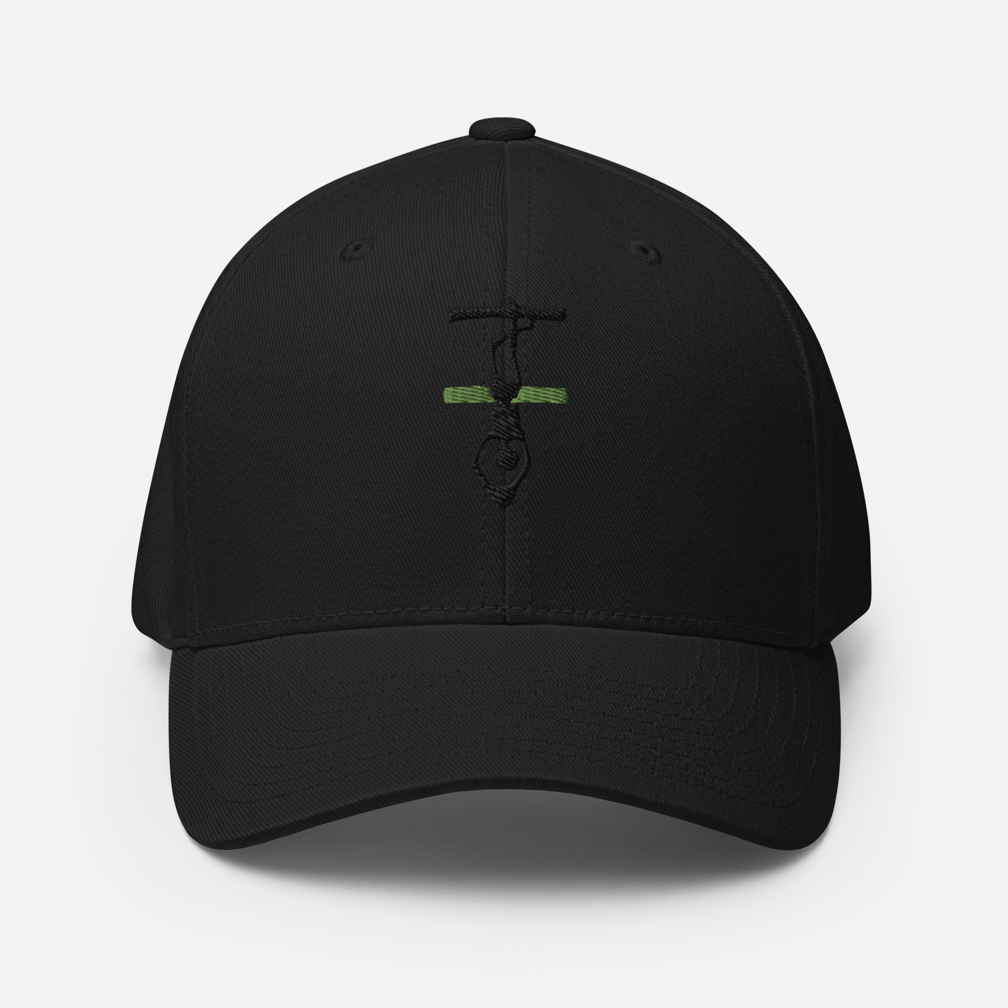 Thin Green Line Hanged Man Structured Twill Cap - Black Logo