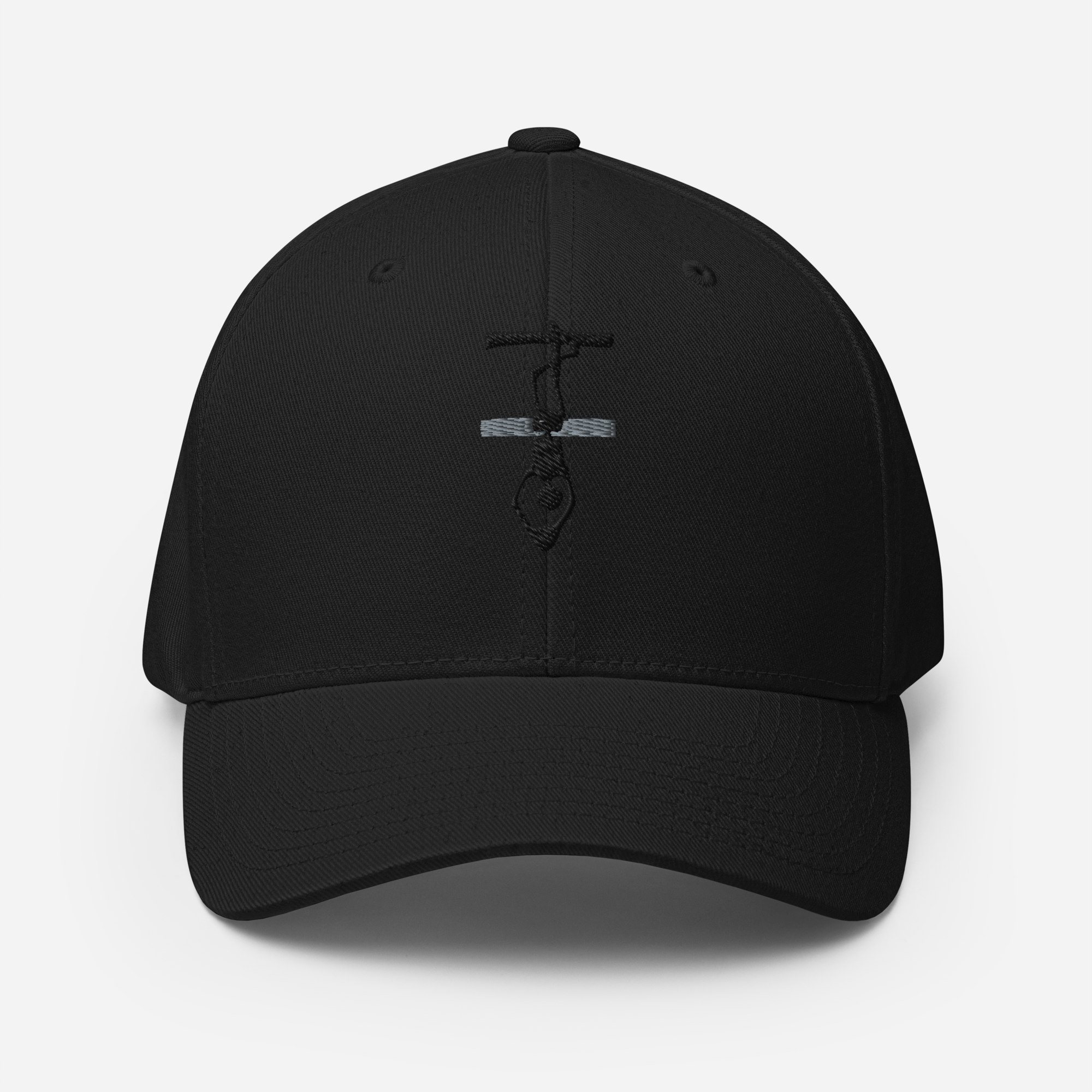 Thin Grey Line Hanged Man Structured Twill Cap - Black Logo