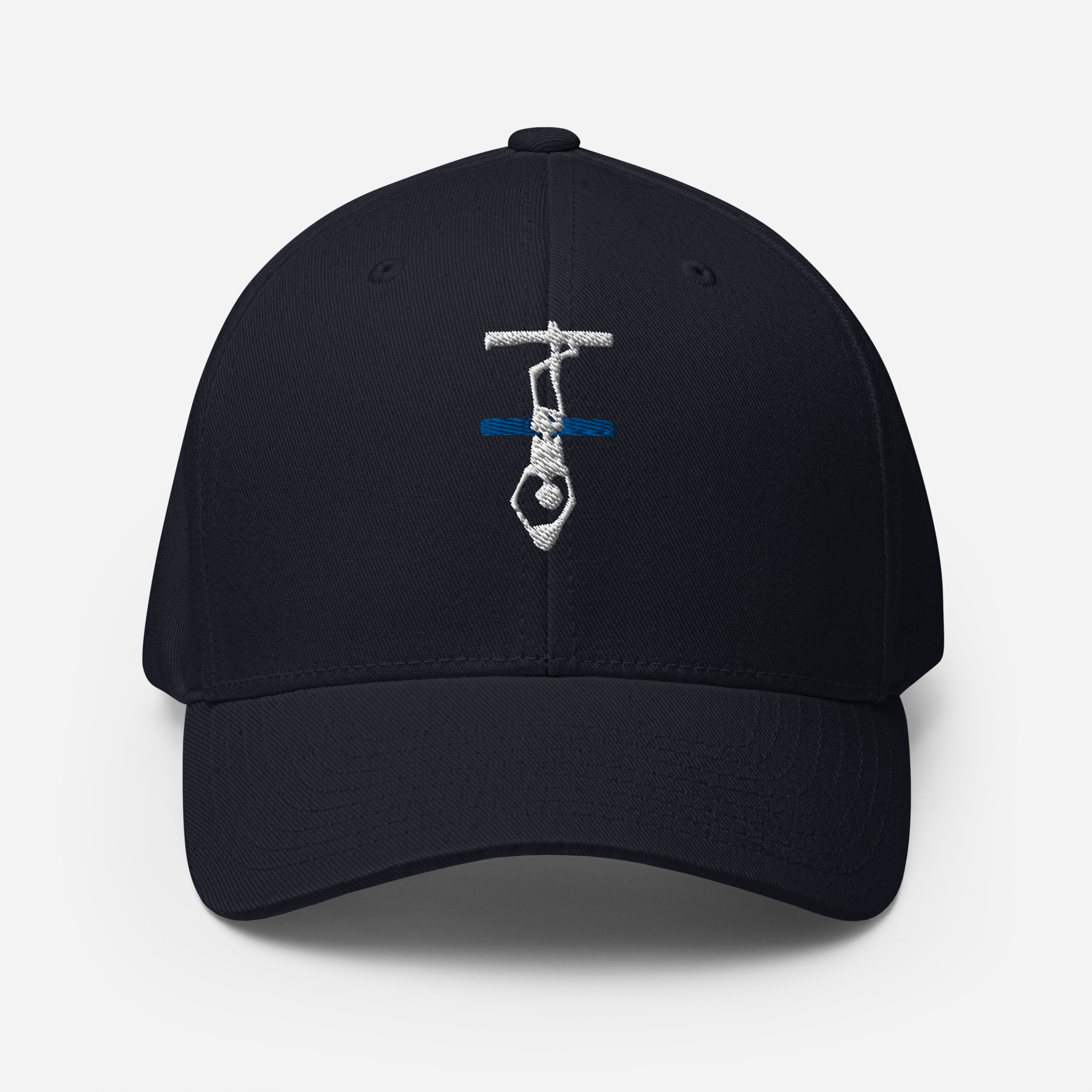 Thin Blue Line Hanged Man Structured Twill Cap - White Logo